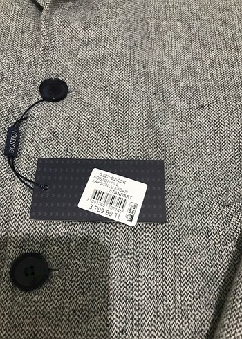 Düğmeli Gri Erkek Yün Kaban - Görsel 4