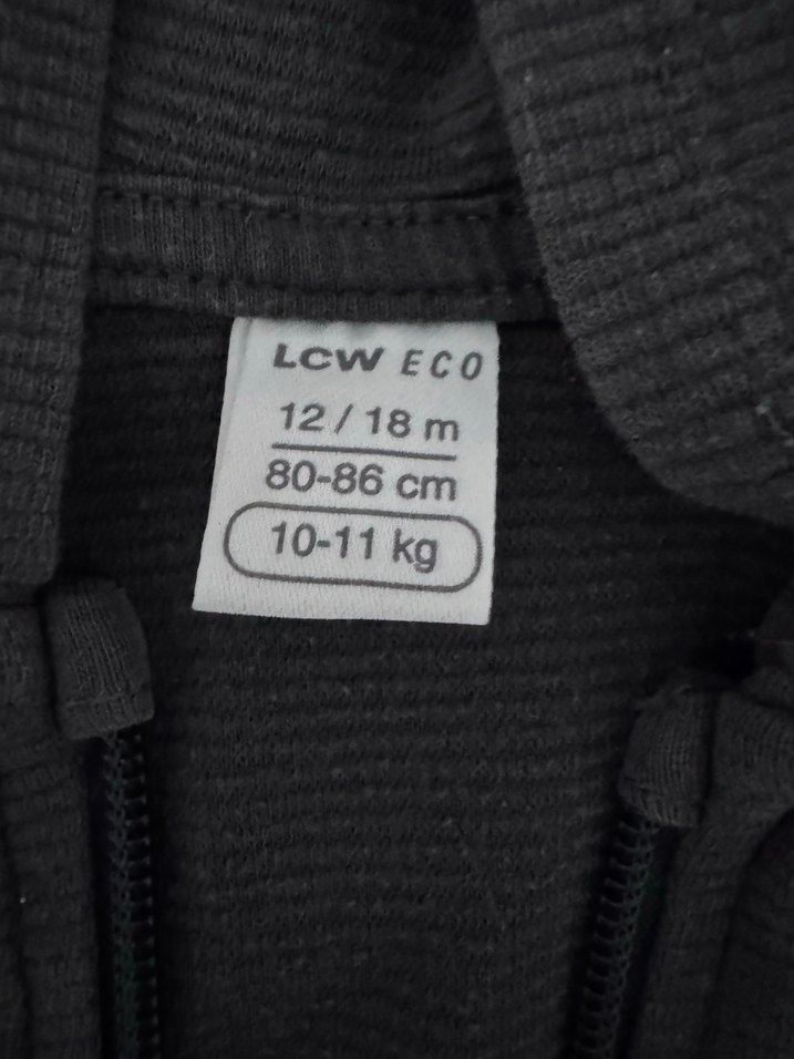 Erkek Çocuk Kapüşonlu Fermuarlı Gri Yelek - Görsel 2