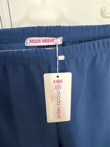 l Beden mavi Renk Yazlık pantolon