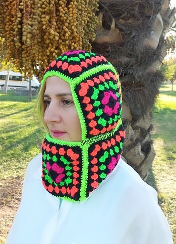 Örgü Balaclava Bere Başlık Şapka Bone