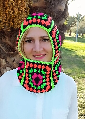 Beden çeşitli Renk Örgü Balaclava Bere Başlık Şapka Bone