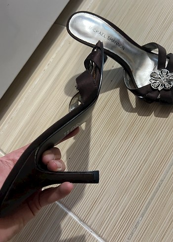 Diğer Kahverengi Tokalı Stiletto Topuklu Kadın Ayakkabı