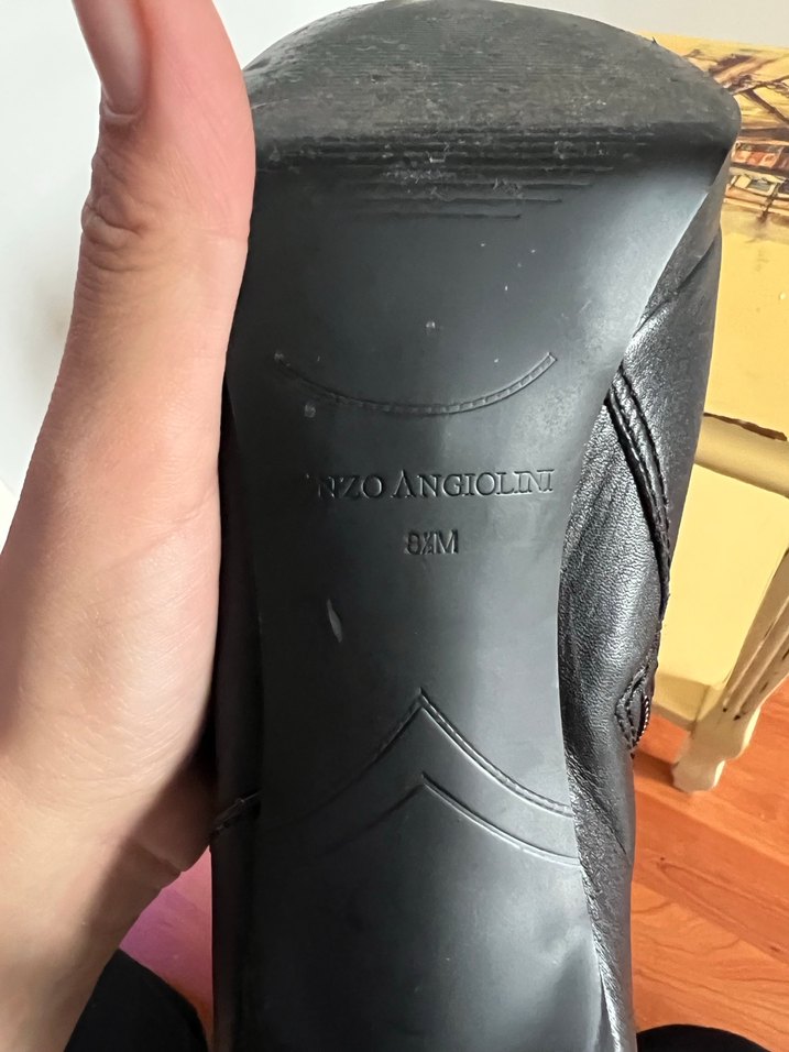 Siyah Deri Tokalı İnce Topuklu Kadın Bot - Görsel 5