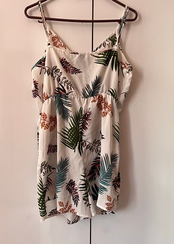 Kadın Beyaz Bohem Kısa Askılı Tulum - Görsel 5