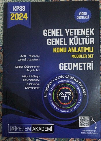 KPSS 2024 Genel Yetenek ve Kültür Konu Anlatımlı Geometri kitabı