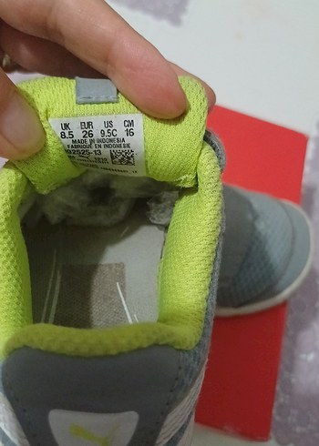 Puma Gri Erkek Çocuk Sneaker Velcro Bantlı