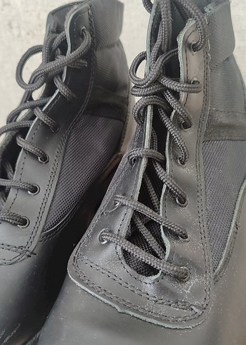 Erkek Siyah Bağcıklı Biker Bot - Görsel 5