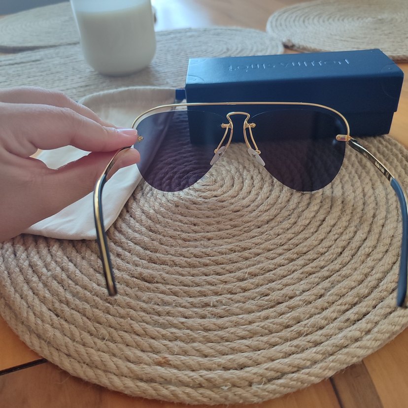 Louis Vuitton Kadın Gri Gold Gözlük - Görsel 4