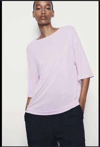 Zara Oversize Krep Tshirt
