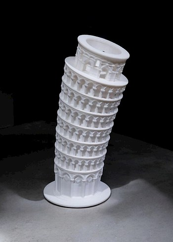 Beyaz Pisa Kulesi Figür - Görsel 2