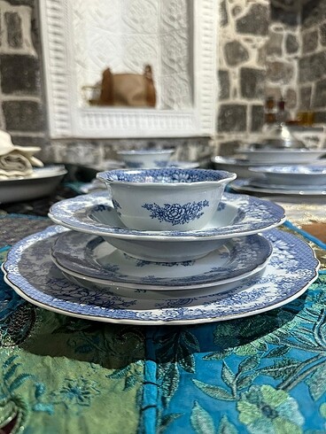 24 parça köy temalı yemek takımı