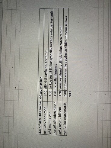  3.sınıf test kitapları orta ve ileri matematik