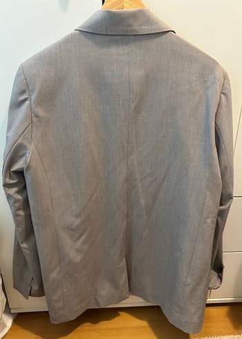 Gri Kadın blazer Ceket, Düğmeli, Normal Boy - Görsel 3