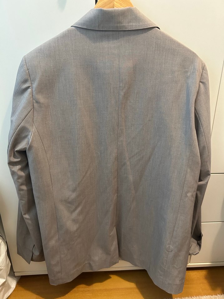 Gri Kadın blazer Ceket, Düğmeli, Normal Boy - Görsel 3