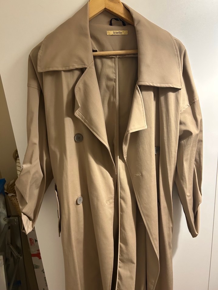 Bej Kadın Uzun Trençkot - Görsel 2