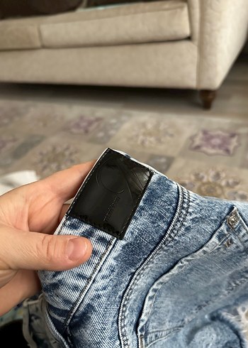 Mavi Mini Denim Şort - Görsel 3