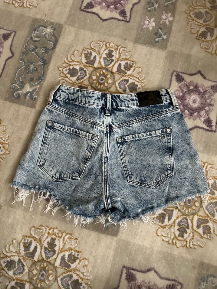 Mavi Mini Denim Şort - Görsel 2