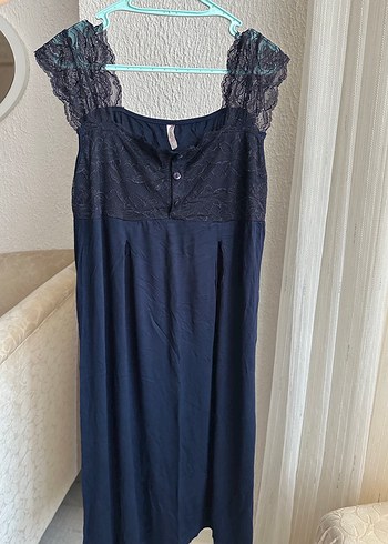 Kadın Lacivert Lohusa Gecelik - Görsel 3