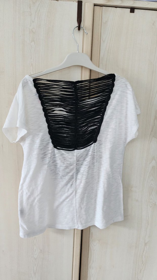 Baskılı Beyaz Hamile Tişörtü - Görsel 3