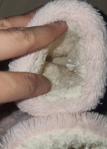 Kızlar için Pembe Peluş Ev Terliği - Görsel 6