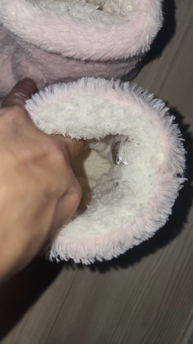 Kızlar için Pembe Peluş Ev Terliği - Görsel 5