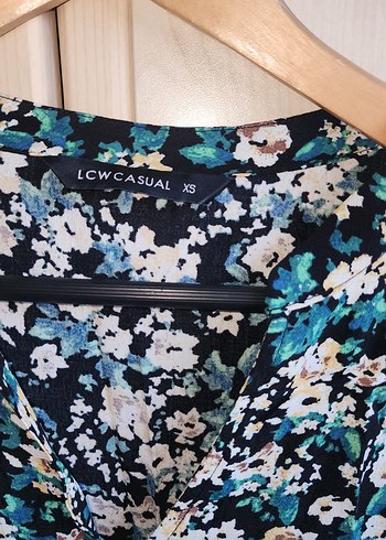 Bohem Çiçekli V Yaka Mini Elbise - Görsel 6