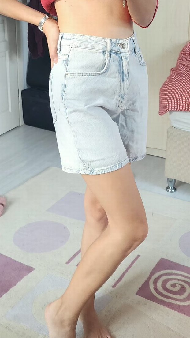 Mom Denim Şort - Görsel 2