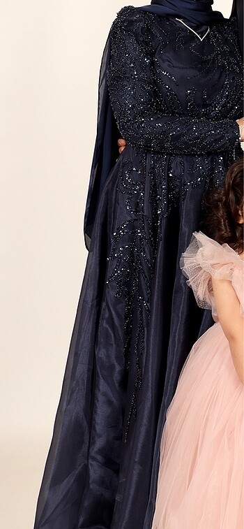 Lacivert tesettür abiye - Görsel 2