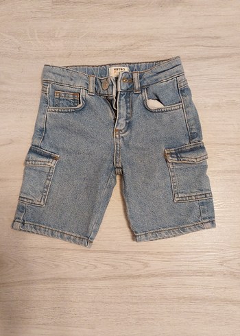 Erkek Çocuk Kot Şort Bel Detaylı - Görsel 2