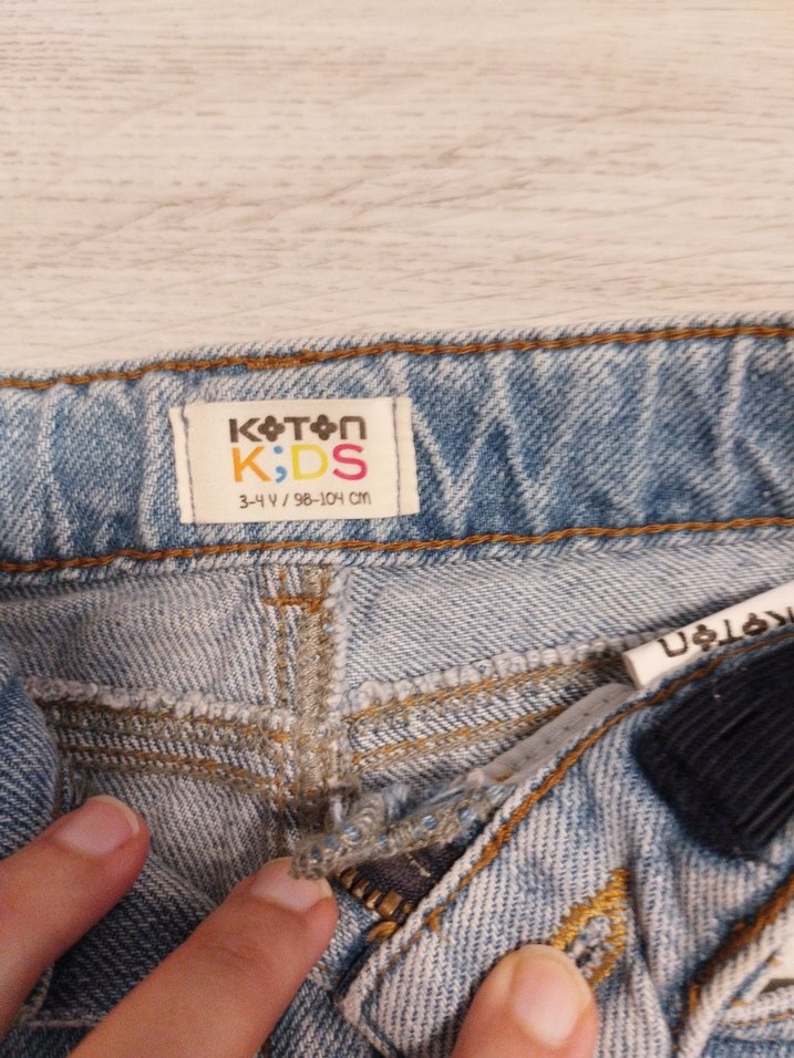 Erkek Çocuk Kot Şort Bel Detaylı - Görsel 3