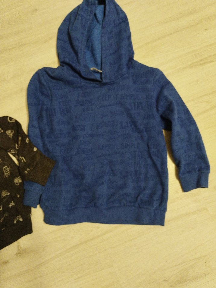Koyu Mavi Kapüşonlu Erkek Çocuk Sweatshirt - Görsel 3