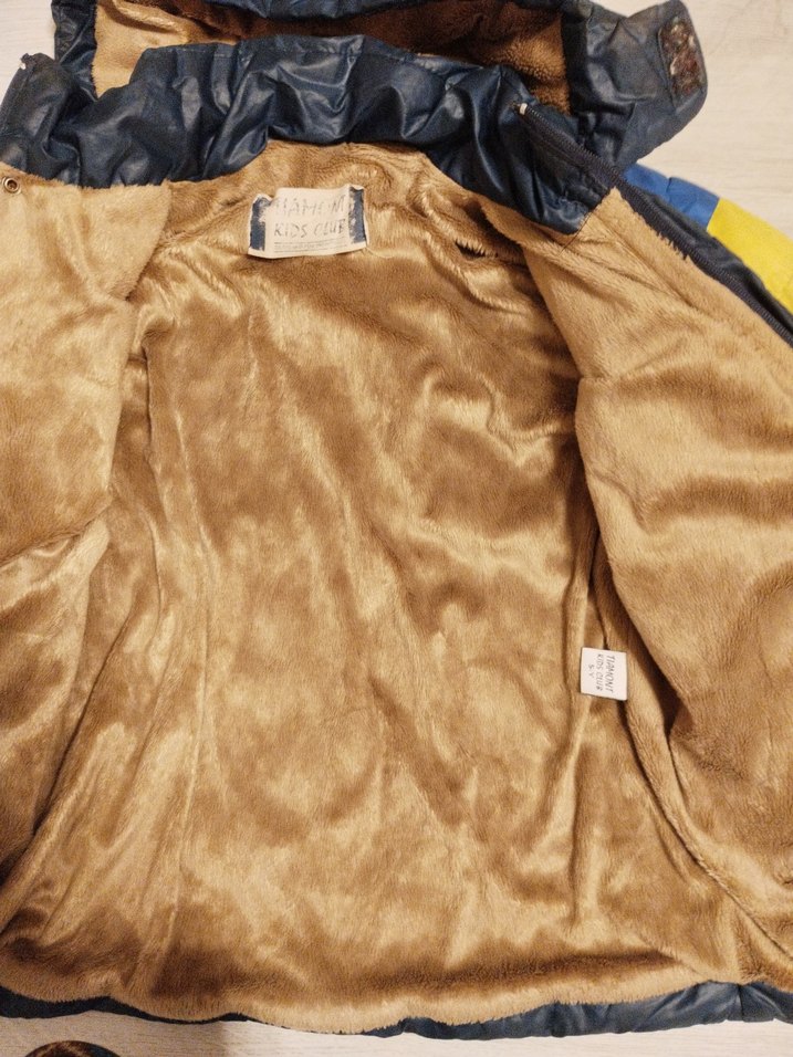 Renkli Kapüşonlu içi kadife Erkek Çocuk Mont - Görsel 3