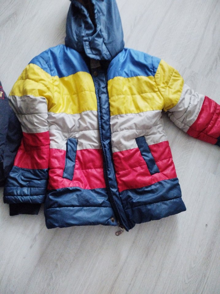 Erkek Çocuk Renkli Kapüşonlu Mont - Görsel 3