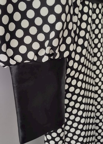 Uzun Puantiyeli Kadın trench - Görsel 4