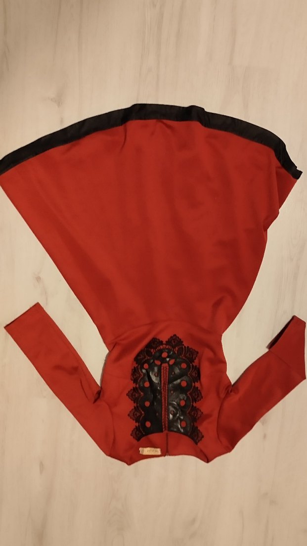 Bordo Dantel İşlemeli Uzun Kollu Vintage Elbise - Görsel 5