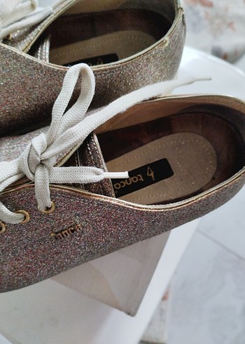 Parlak Pembe Simli Sneakers - Görsel 2