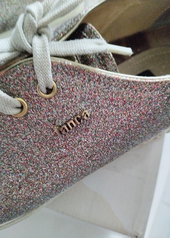 Parlak Pembe Simli Sneakers - Görsel 5