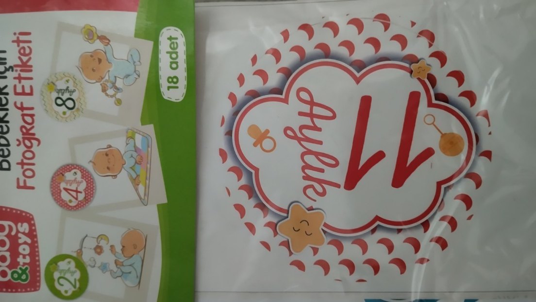 iyi ki doğdun keçe yazısı asılır, bebek ay fotoğraf etiketi - Görsel 4