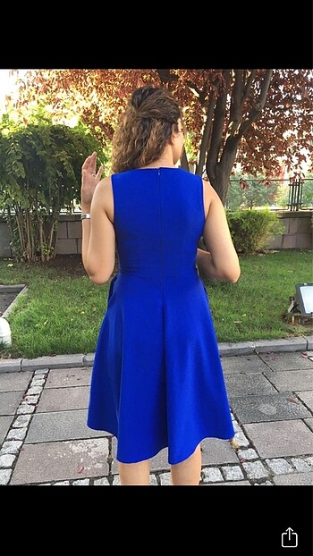 m Beden Sade şık midi boy elbise