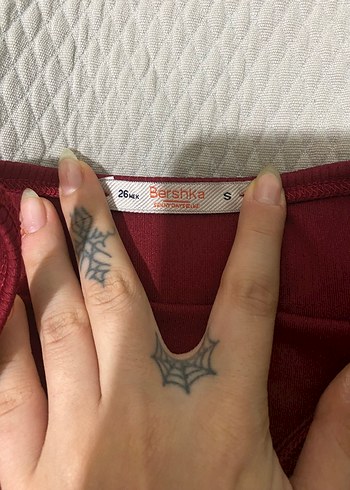 Bershka Kırmızı İpli Straplez Crop Top