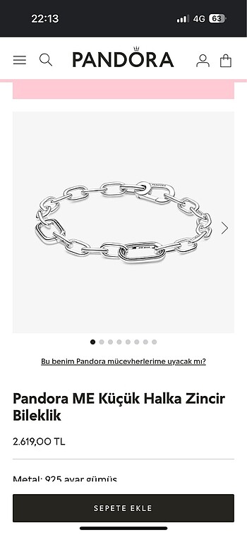 Pandora ME bileklik 16 cm