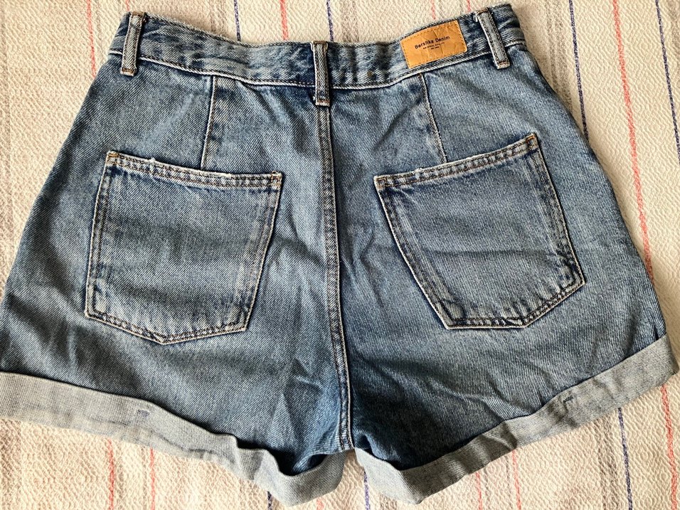 Bershka Kadın Mom Jean Şort - Görsel 3