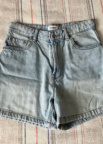 PullandBear Loose Fit Mini Denim Şort