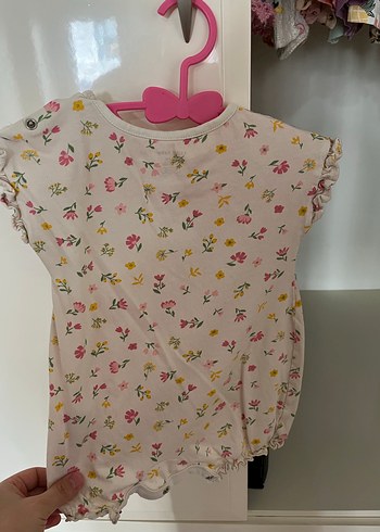 Beyaz Çiçekli Bebek Kız Tulumu - Görsel 2