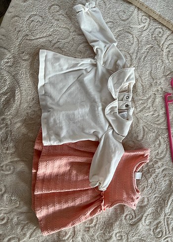 Pembe Fırfırlı Uzun Kollu Kız Elbisesi - Görsel 3