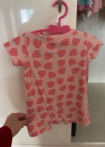 Pembe Baskılı Bebek Kız Tulum - Görsel 2