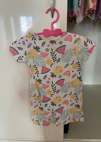 Kız Çocuk Pastel Renkli Baskılı Tulum - Görsel 2