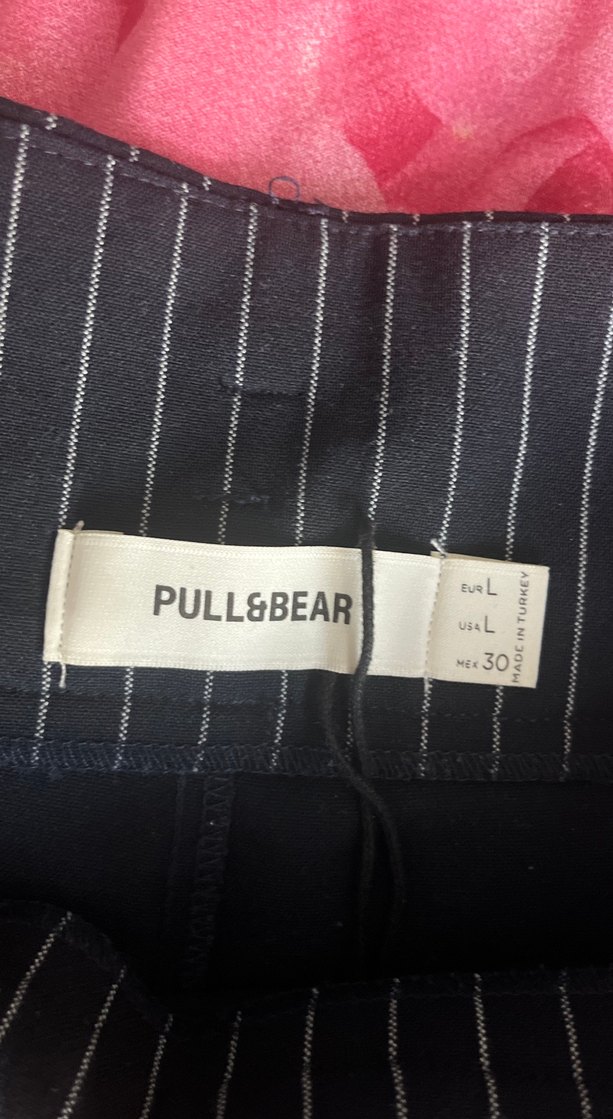 Çizgili şortlu Pilili Mini Etek - Görsel 4