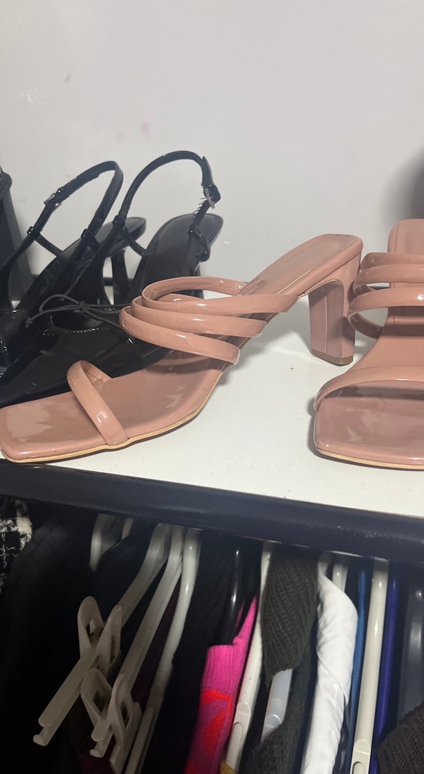 Bej Renkli Tokalı Stiletto Topuklu Kadın Sandalet - Görsel 4