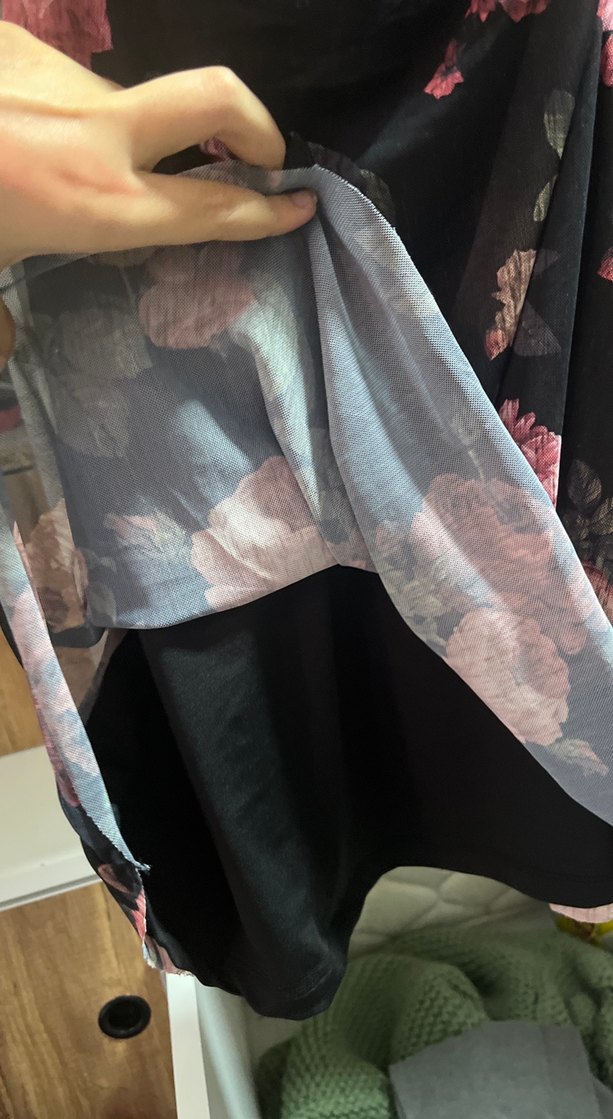 Bordo Dantel Detaylı Midi V Yaka Elbise - Görsel 5